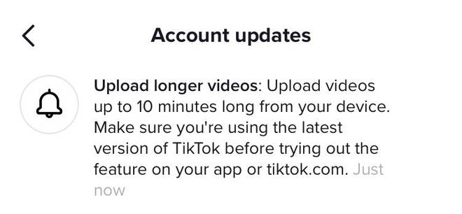 TikTok announced its update to users