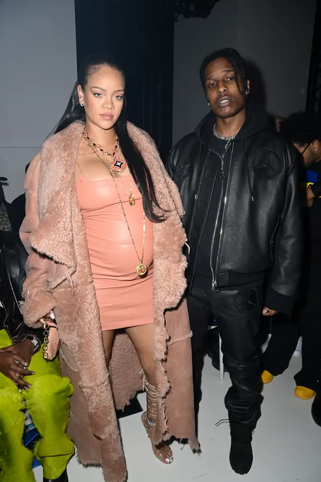 Rihanna and A$AP Rocky at Paris Fashion Week