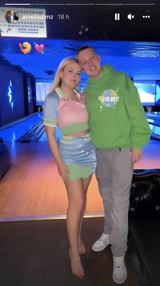 Aitch and Amelia Dimoldenberg went public after their bowling date
