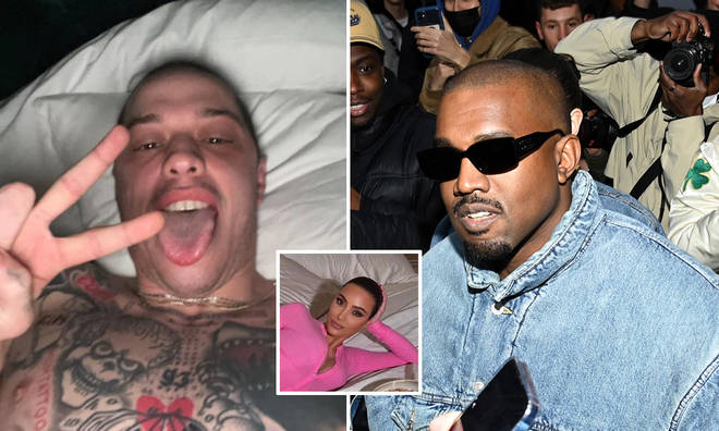 Pete Davidson sent a selfie of him in bed with Kim Kardashian