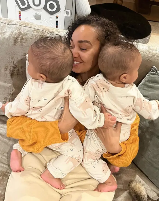Leigh-Anne Pinnock returned home to her babies after the 'Top Boy' premiere