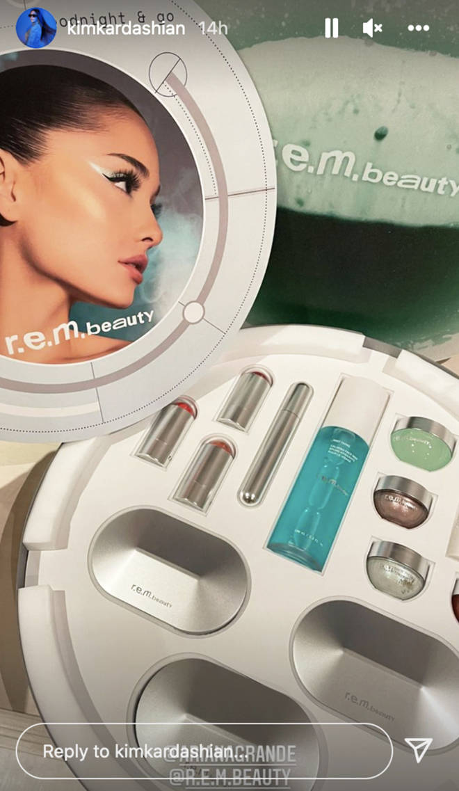 Ariana Grande gifted Kim Kardashian products from her R.E.M Beauty line
