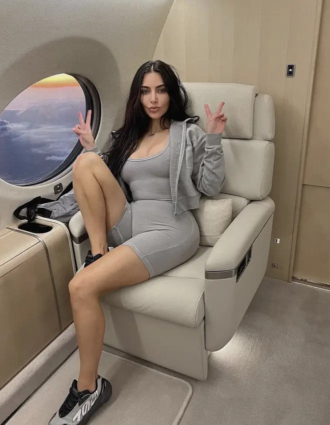Kim Kardashian treats her guests with all-star treatment on her plane