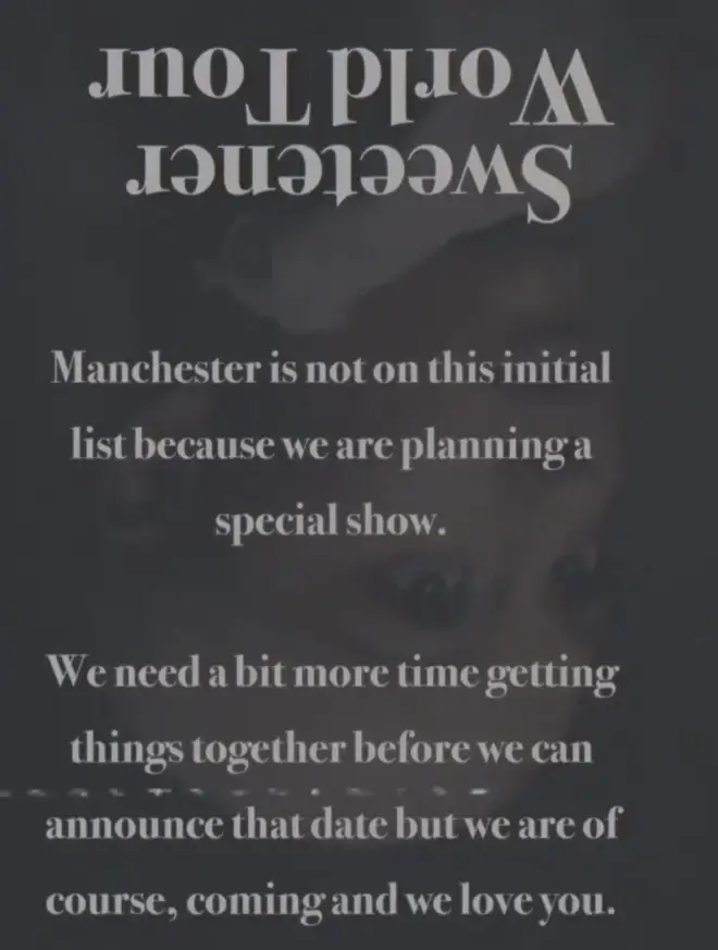 Ariana Grande confirms a 'special show' in Manchester as part of Sweetener Tour
