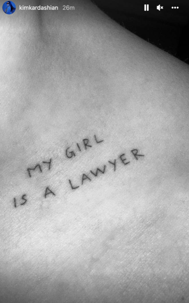 Kim Kardashian revealed Pete Davidson has a tattoo dedicated to her being a lawyer