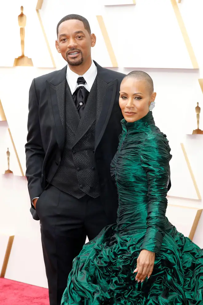Jada Pinkett Smith and husband Will Smith on the Oscars red carpet