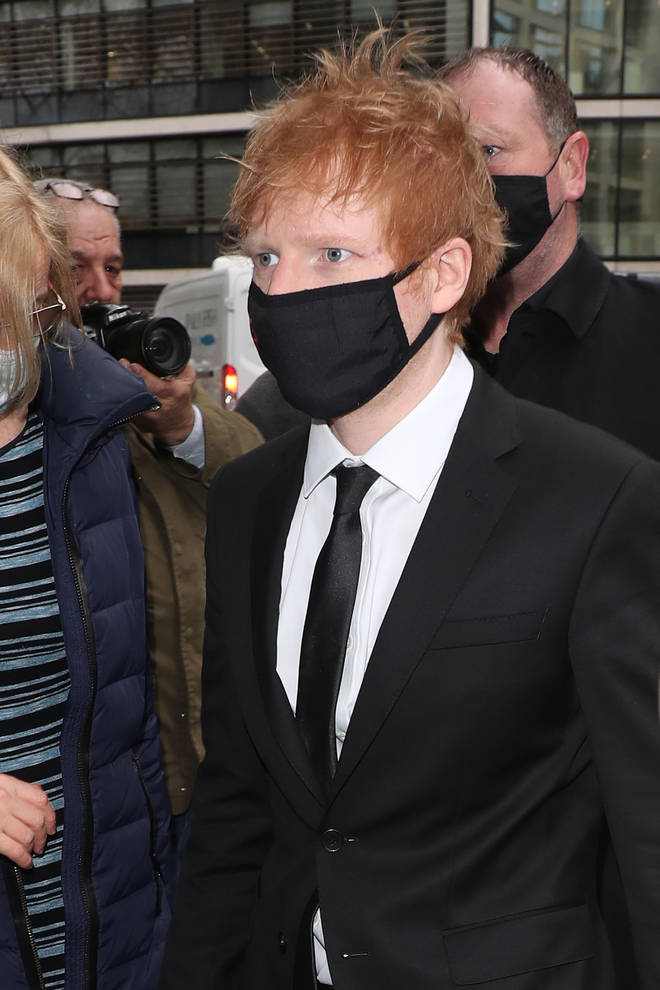 Ed Sheeran attends court over "Shape Of You" copyright claim