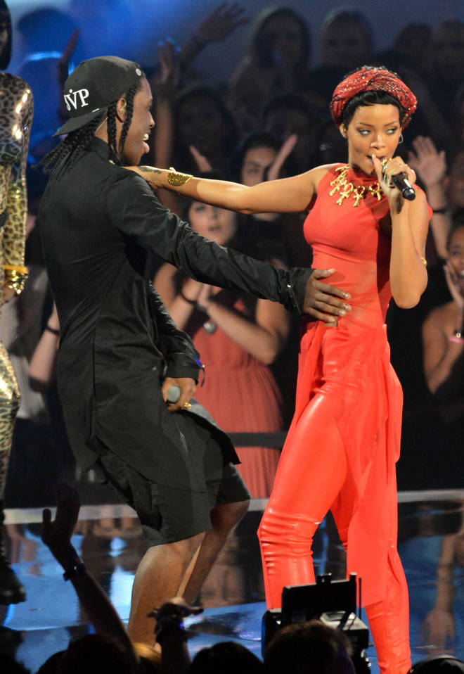 A$AP Rocky and Rihanna performed together at the VMAs in 2012