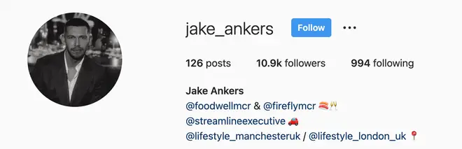 Jake Ankers has privatised his Instagram