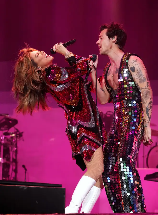 Harry Styles took to the Coachella stage with Shania Twain
