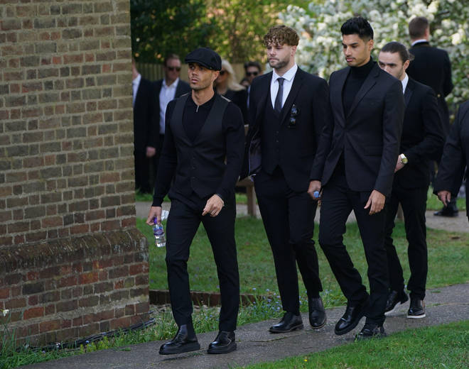 Tom Parker's The Wanted bandmates were among the first to arrive