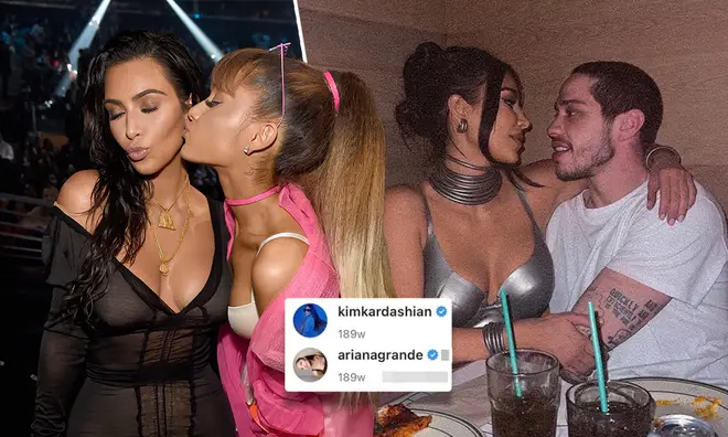 Kim Kardashian and Ariana Grande shared lyrics from Ari's 'Pete Davidson' song years ago