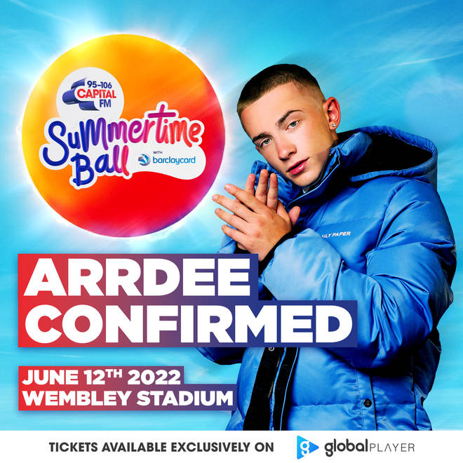 ArrDee has been confirmed for Capital's Summertime Ball
