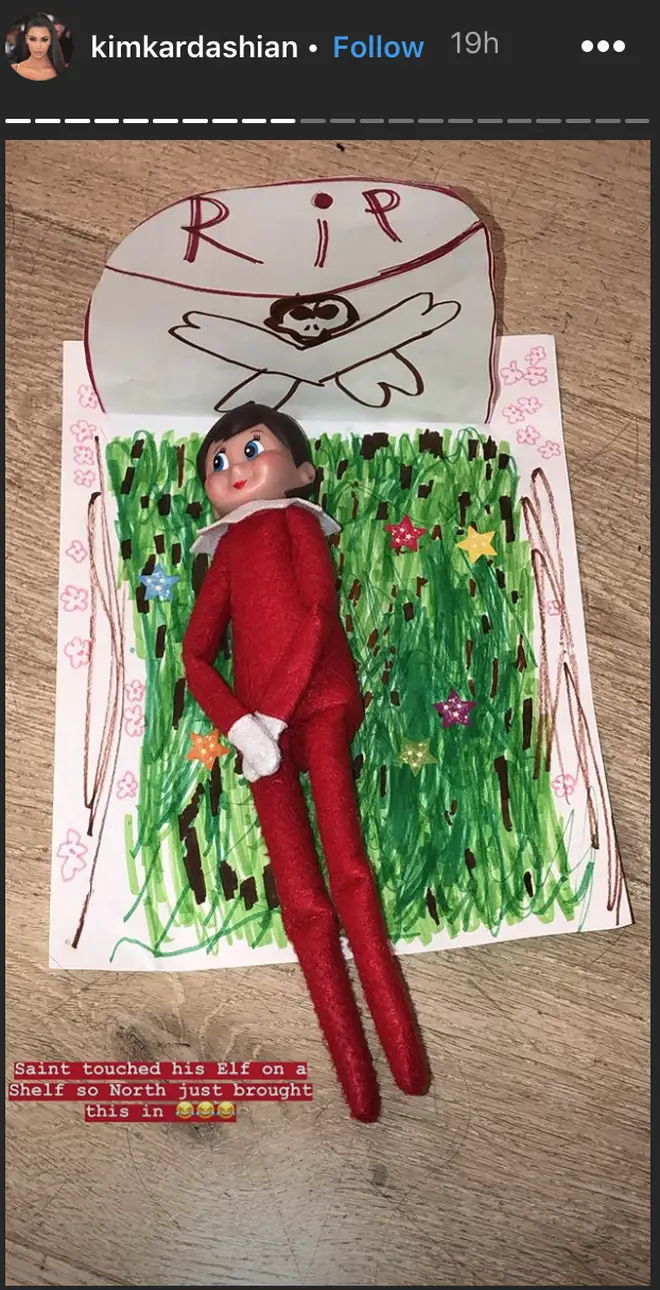 North West drew up a grave after Saint West touched his elf.