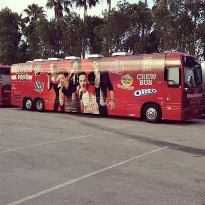 One Direction's US tour bus