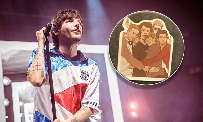 We can't get over the wholesome One Direction sticker on Louis Tomlinson's tour bus
