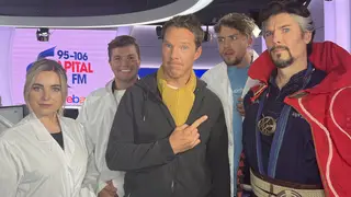 Benedict Cumberbatch meets his doppelgänger