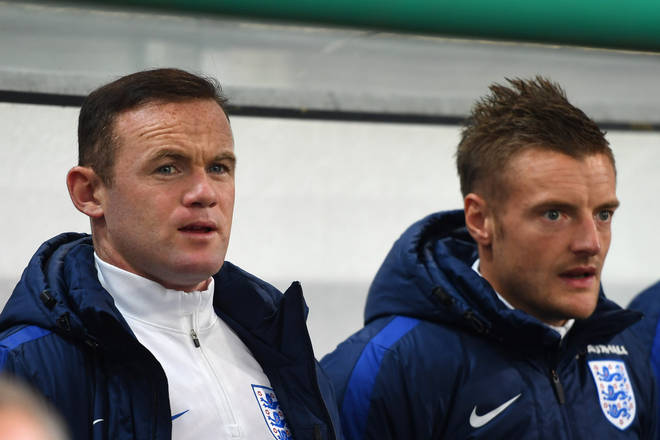 Wayne Rooney and Jamie Vardy played for England together
