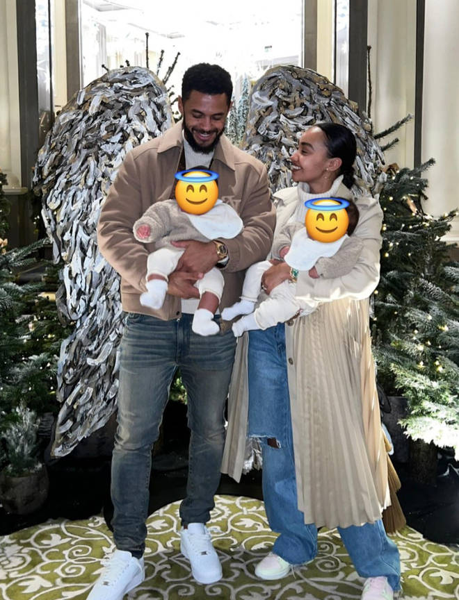 Leigh-Anne and Andre keep their babies' faces hidden