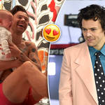 Harry Styles fawns over baby on the set of 'As It Was'