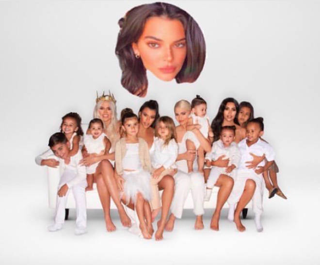 Kendall Jenner photoshops herself into Kardashian Christmas card