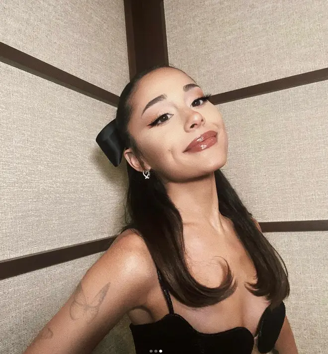Ariana Grande wore a cropped bralet to her brother's wedding