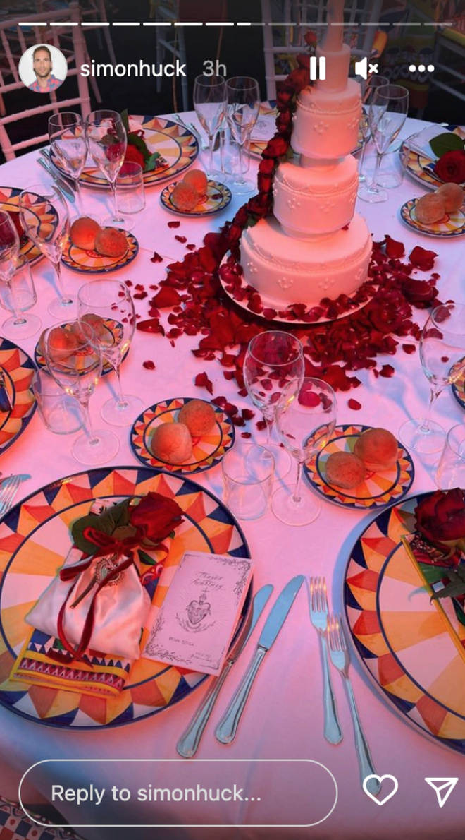The guests were treated to a series of extravagant courses after the ceremony