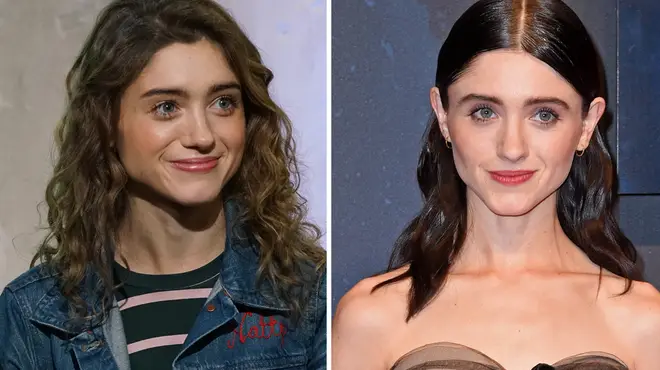 Natalia Dyer (Nancy Wheeler)  in 2016 and 2022