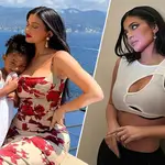 Kylie Jenner shared a rare snap of her baby son with daughter Stormi