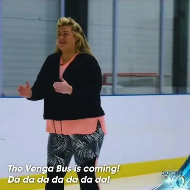 A convinced Gemma Collins shows off her best dance moves