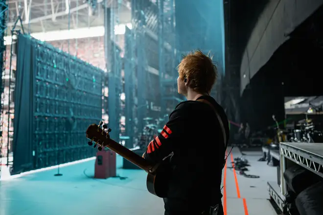 Ed Sheeran backstage at Capital's STB