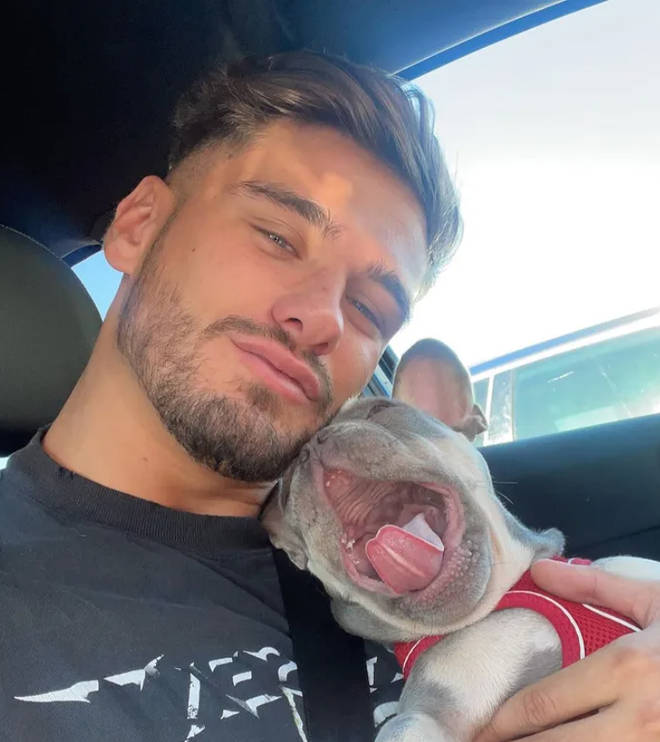 Love Island's Jacques and his puppy Zeus