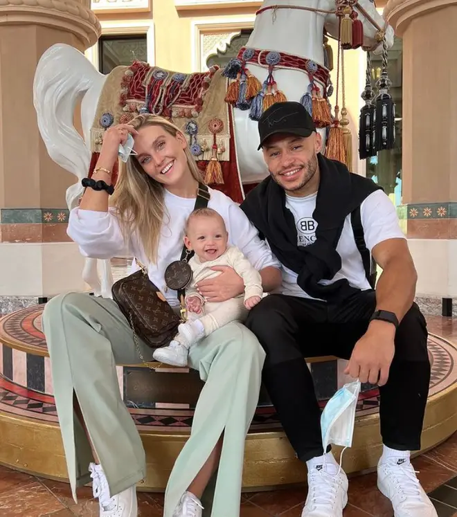 Perrie Edwards and Alex-Oxlade-Chamberlain with baby Axel