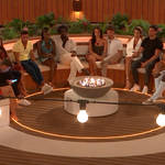 The Love Island cast around the firepit