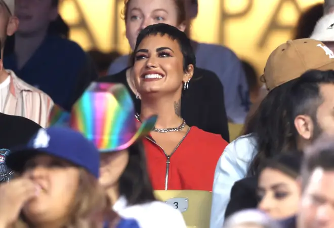Demi Lovato attended the Annual LGBTQ+ Night at Dodger Stadium