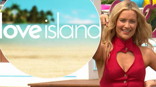 The Love Island logo with Laura Whitmore