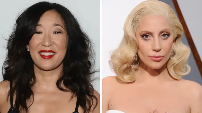 Sandra Oh and Lady Gaga have a funny exchange in Golden Globe opening speech