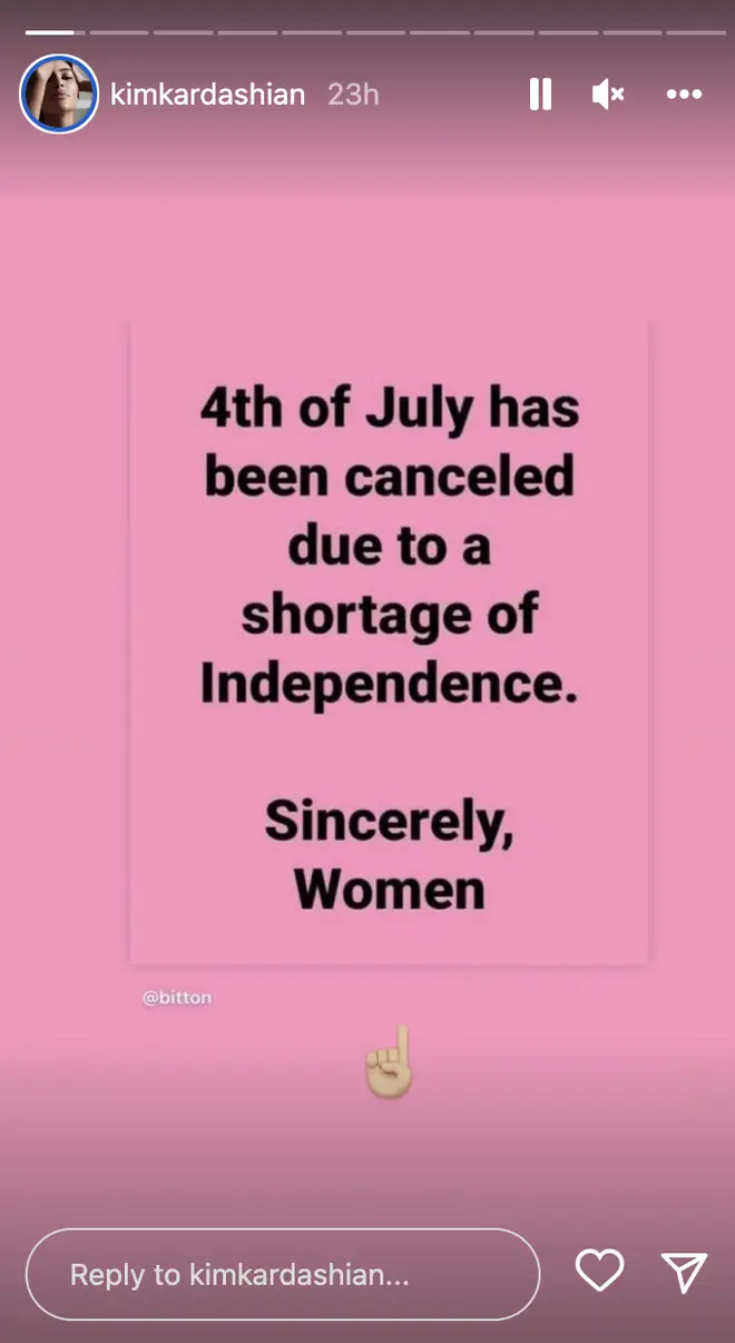 Kim Kardashian declared the Fourth of July 'cancelled'