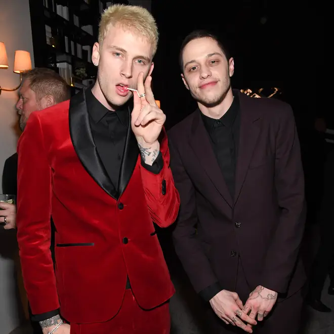 Pete Davidson with rapper BFF Machine Gun Kelly at the 2019 Golden Globes