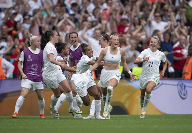 Chloe Kelly scored the winning goal during the England women's team against Germany
