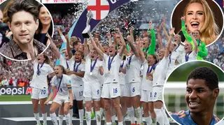 Celebrities congratulated England's women's team on their win