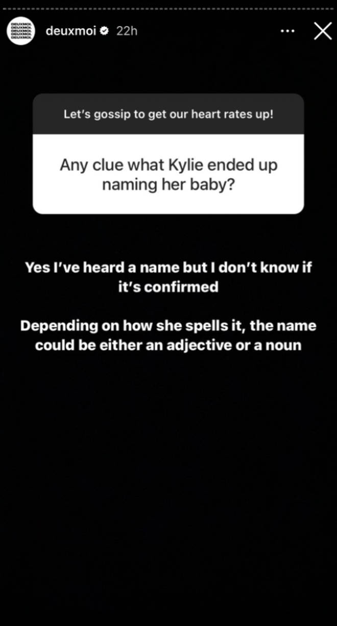Some people are convinced Kylie named her son Knight
