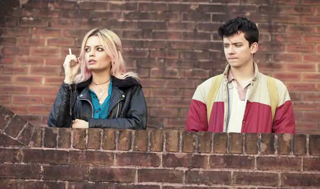 Emma Mackey and Asa Butterfield in 'Sex Education'.