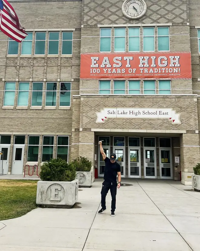 Zac Efron ignited his inner Wildcat as he returned to East High