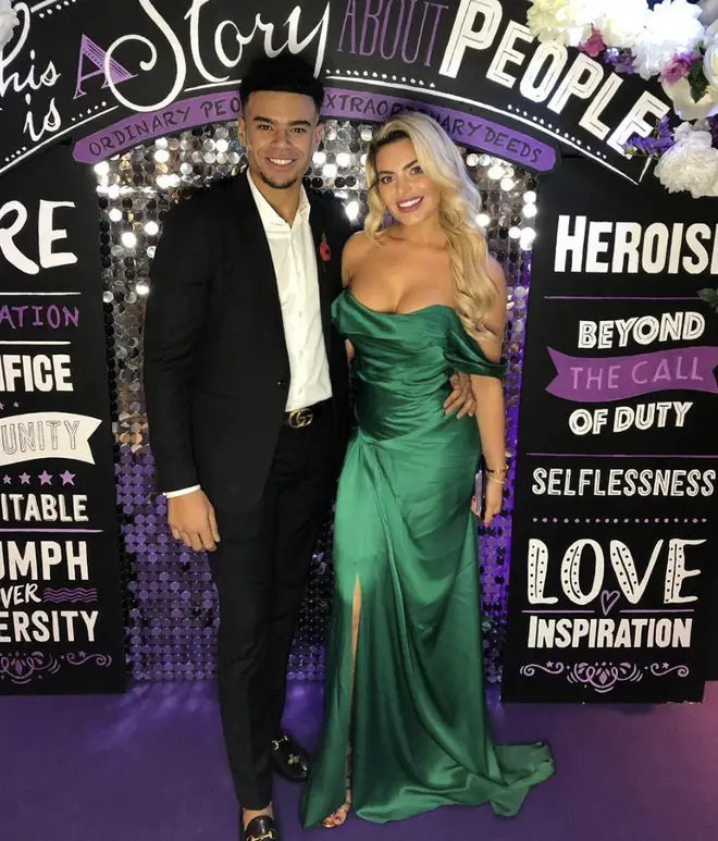 Megan Barton-Hanson and Wes Nelson pose together at the Pride Of Britain Awards