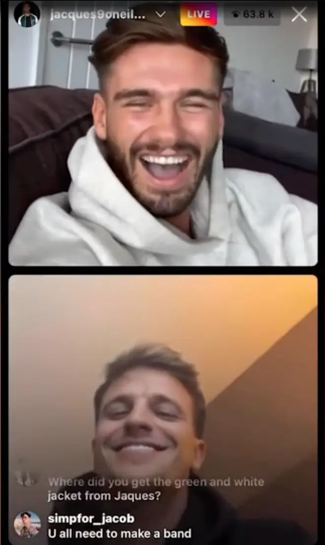 Jacques and Luca sparked criticism with their Instagram Live