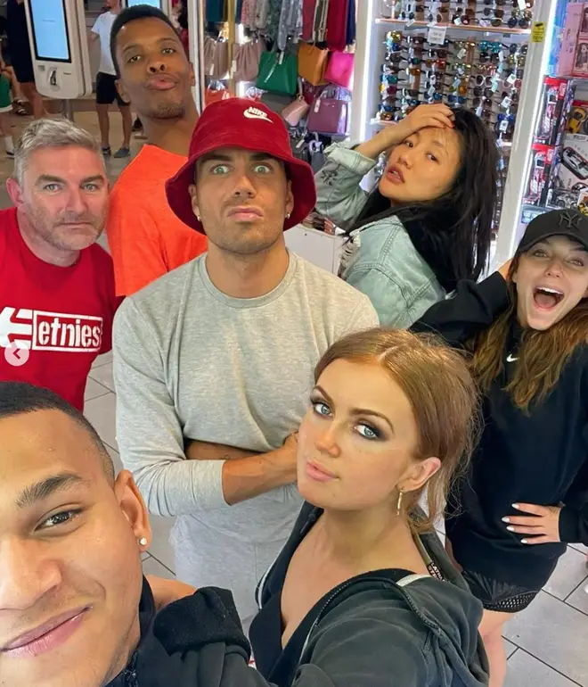 Maisie Smith and Max George were pictured on a flight to Crete