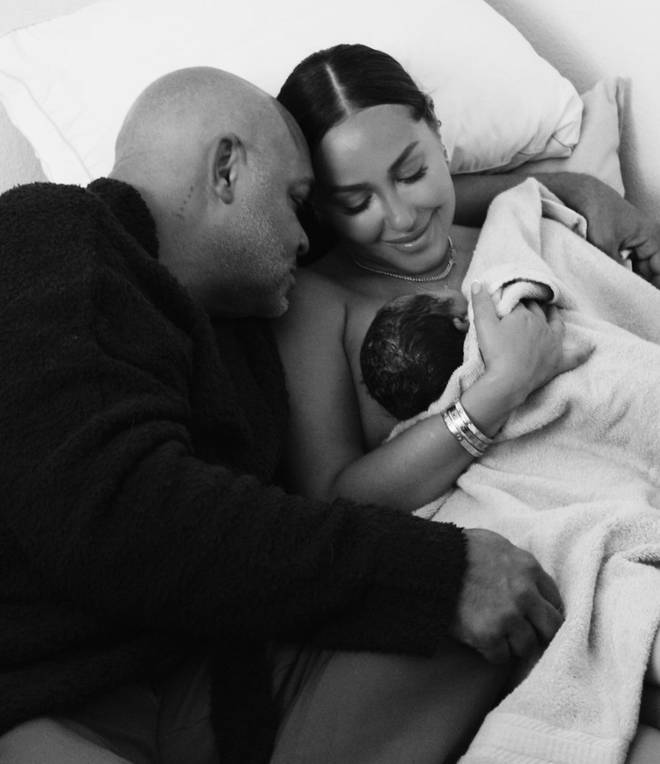 Adrienne Bailon welcomed her first baby via surrogate with Israel Houghton