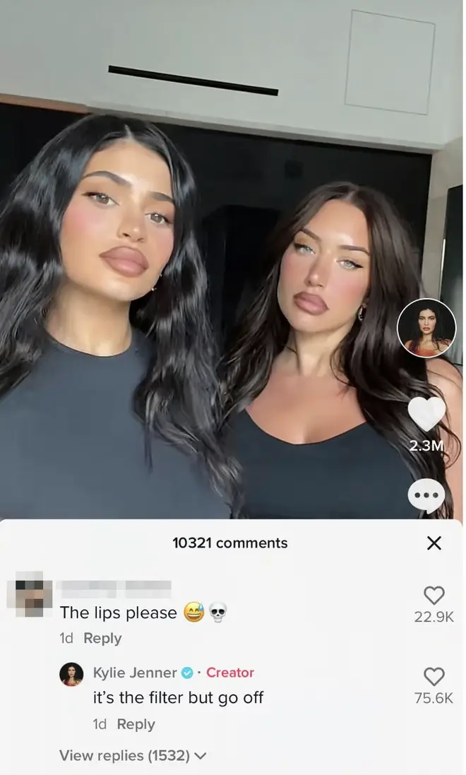 Kylie Jenner clapped back after a fan made fun of her lips