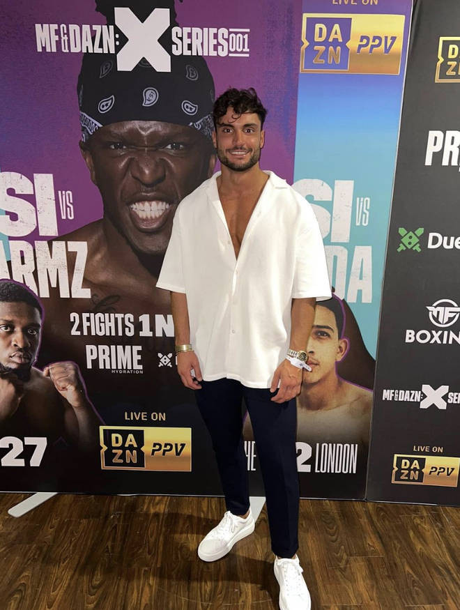 Davide broke his silence after allegedly leaving the boxing event with two girls